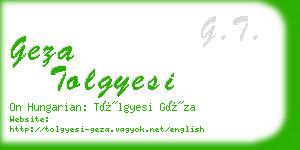 geza tolgyesi business card